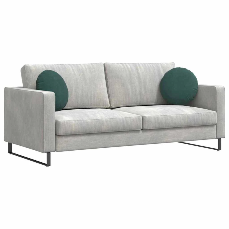 vidaXL Sēdvietas spilventiņi 2 pcs Tumši zaļš DIA 40 x 13 cm Samts