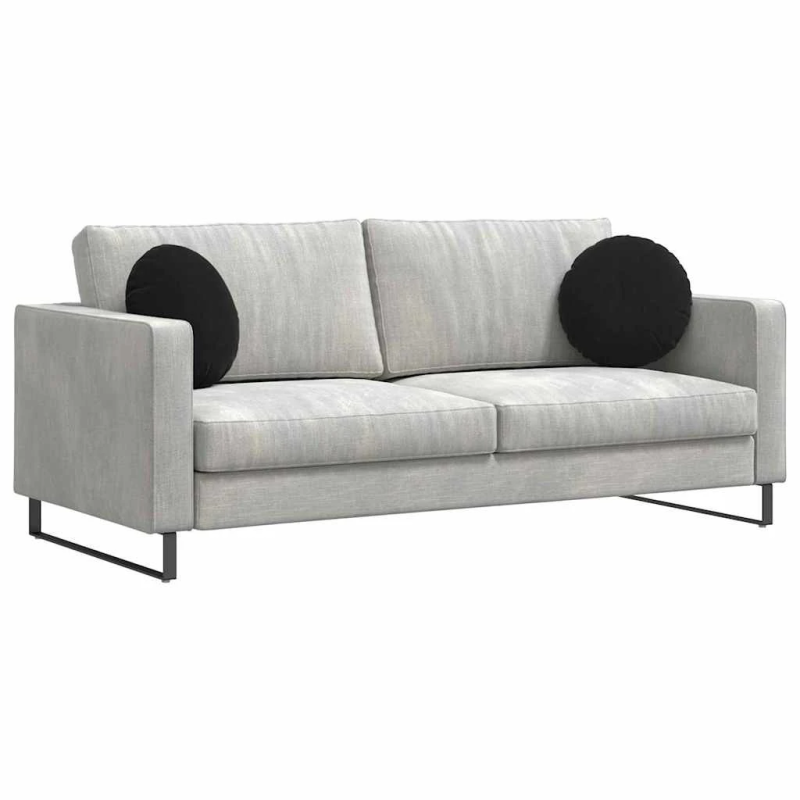 vidaXL Sēdvietas spilventiņi 2 pcs Melna DIA 40 x 13 cm Samts