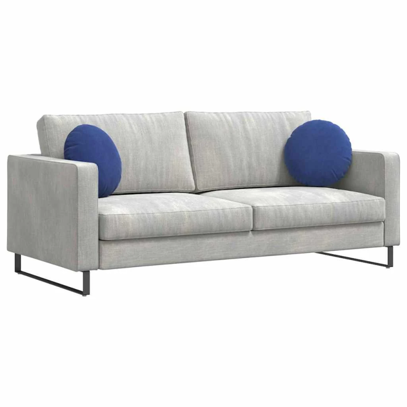 vidaXL Sēdvietas spilventiņi 2 pcs Policijas zila DIA 40 x 13 cm Samts