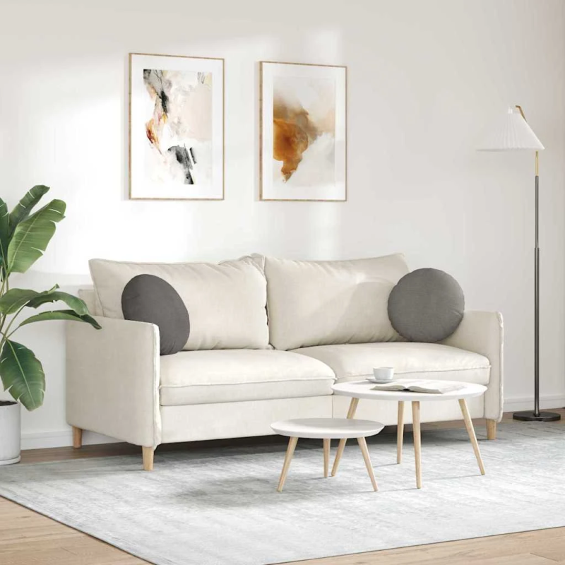 vidaXL Sēdvietas spilventiņi 2 pcs Gaiši pelēks DIA 40 cm