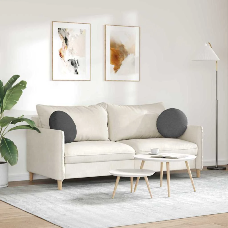 vidaXL Sēdvietas spilventiņi 2 pcs Tumši pelēks DIA 40 cm