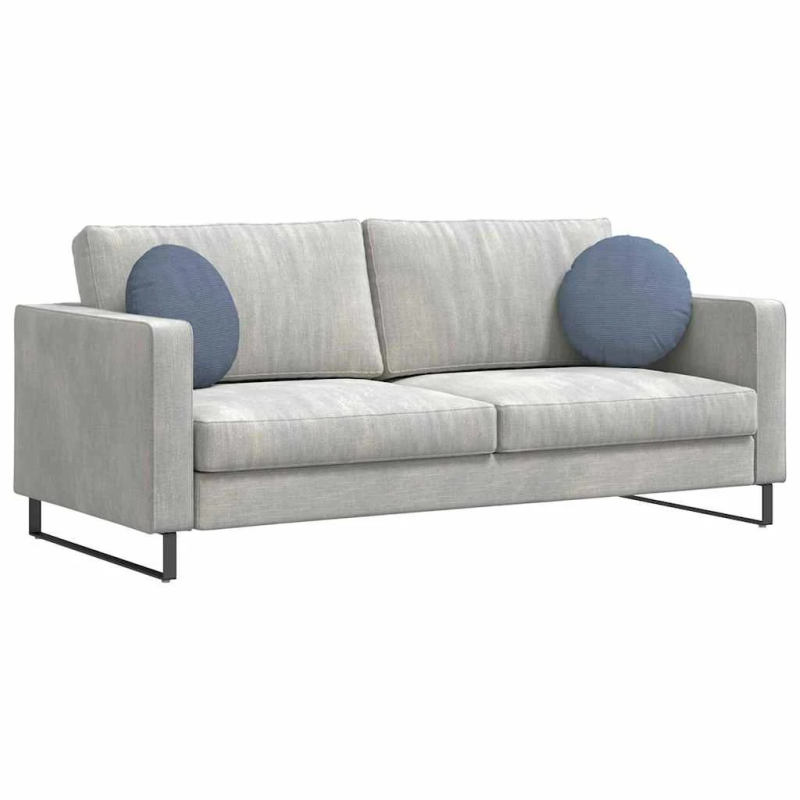 vidaXL Sēdvietas spilventiņi 2 pcs Zila DIA 40 cm Korduroja audums