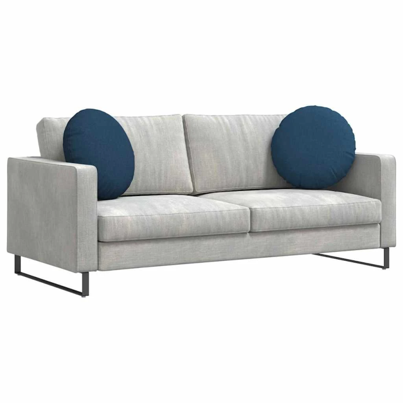 vidaXL Sēdvietas spilventiņi 2 pcs Zila DIA50 x 19 cm audums