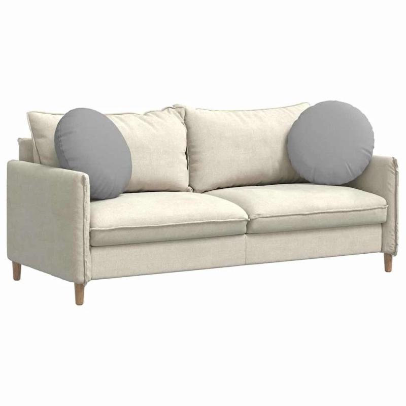 vidaXL Sēdvietas spilventiņi 2 pcs Mākoņu pelēka DIA50 x 19 cm audums