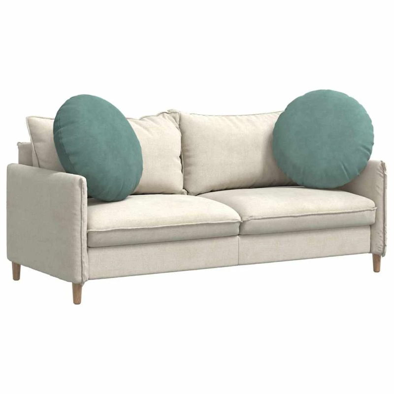 vidaXL Sēdvietas spilventiņi 2 pcs Jūras zaļa DIA 40 x 13 cm Samts