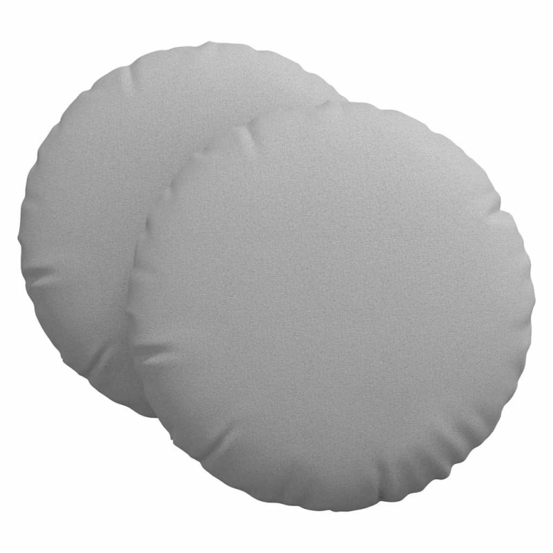 vidaXL Sēdvietas spilventiņi 2 pcs Mākoņu pelēka DIA80 x 29 cm audums