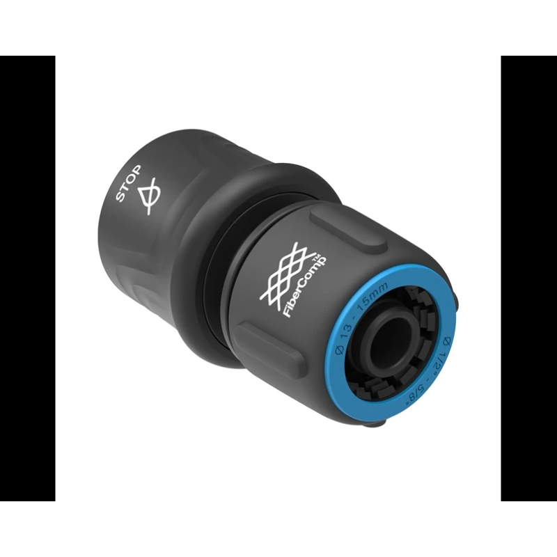 Fiskars FiberComp ātrais šļūtenes savienojums 13–15 mm ,1-2–5-8'', ar ūdens stopu, 1054789