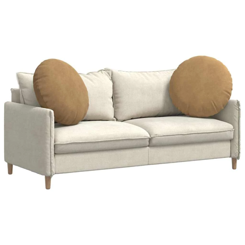 vidaXL Sēdvietas spilventiņi 2 pcs Brūna DIA 80 x 29 cm Samts