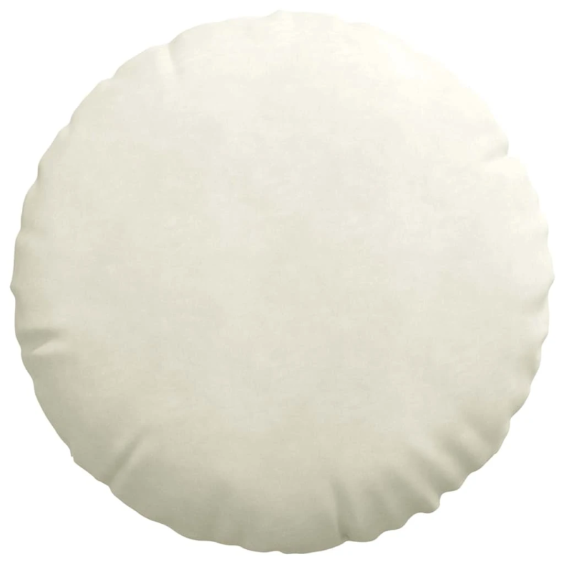 vidaXL Sēdvietas spilventiņi 2 pcs Krēmkrāsa DIA 80 x 29 cm Samts