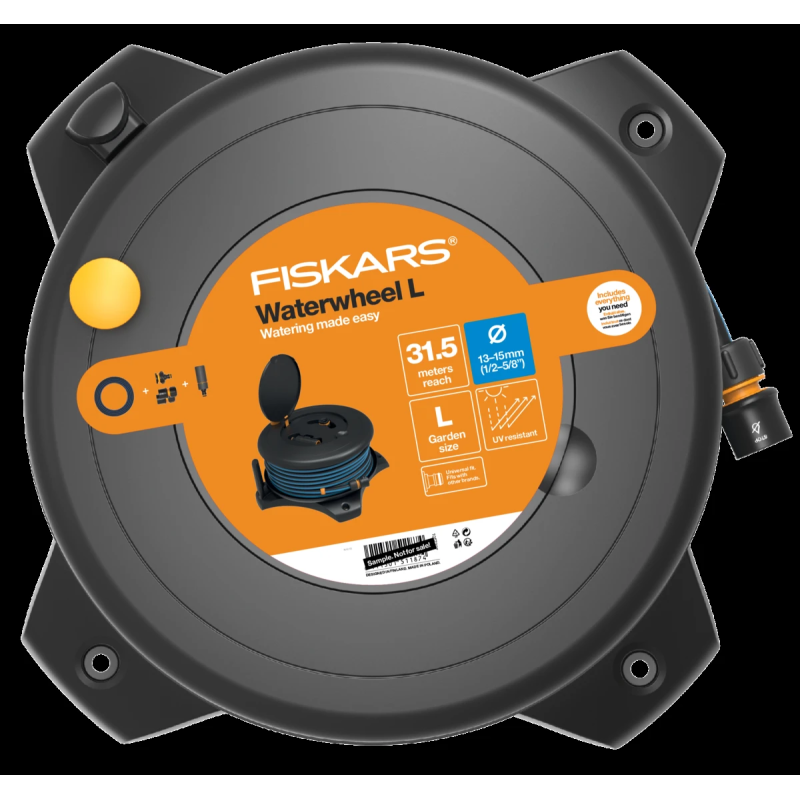 Fiskars Solid Waterwheel L šļūtenes spole 30 m ,1-2",
