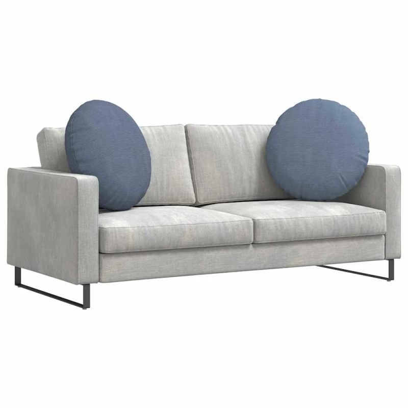 vidaXL Sēdvietas spilventiņi 2 pcs Zila DIA 80 cm Korduroja audums