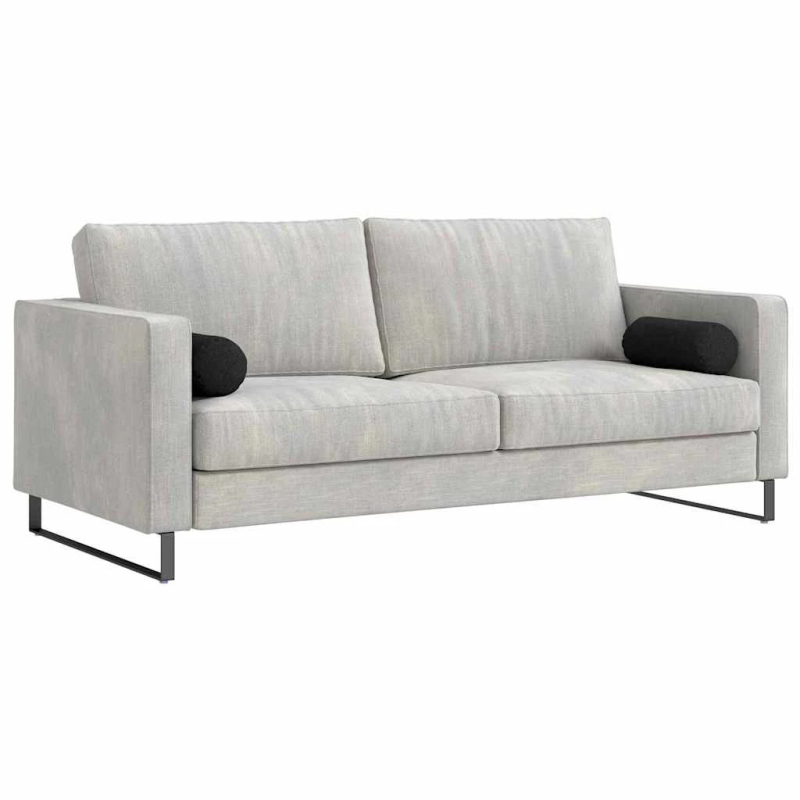 vidaXL Spilveni 2 pcs Melna DIA 15 x 40 cm audums