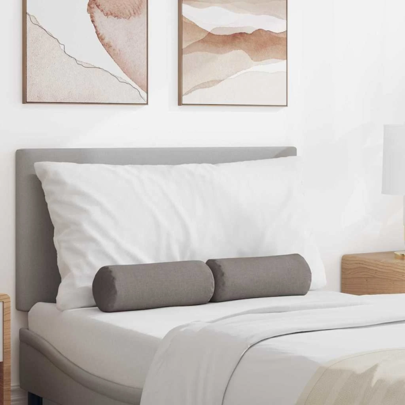 vidaXL Spilveni 2 pcs Pelēkbrūna DIA 15 x 40 cm audums