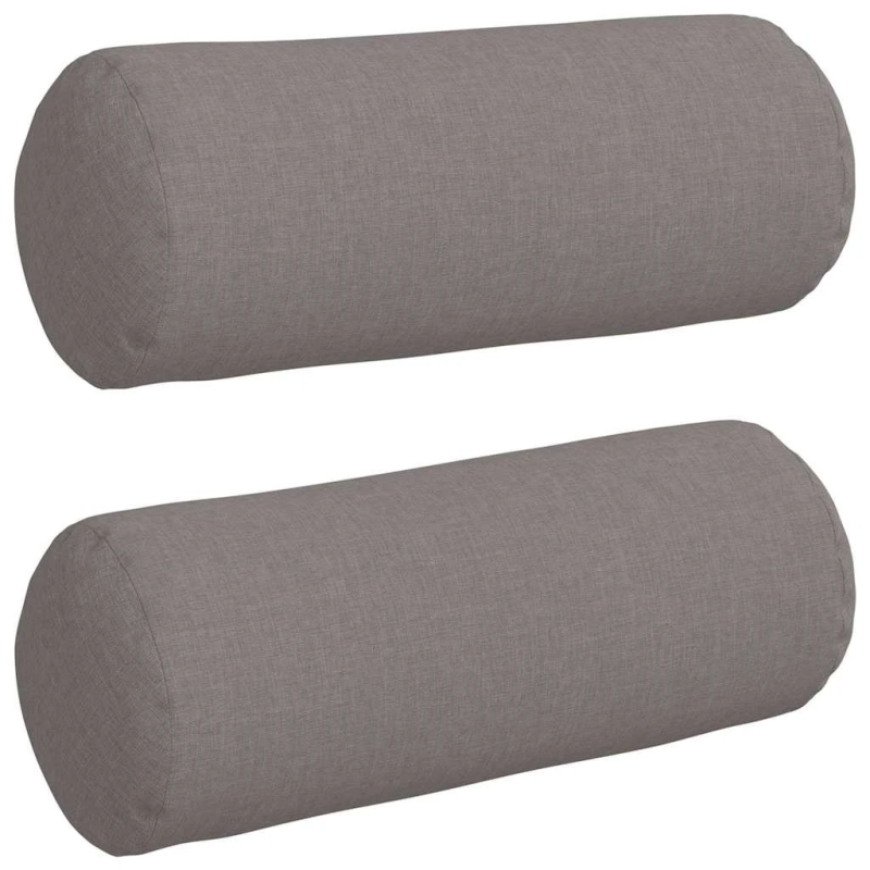 vidaXL Spilveni 2 pcs Pelēkbrūna DIA 15 x 40 cm audums