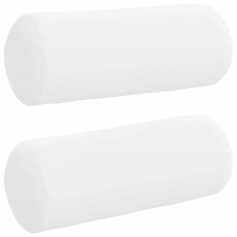 vidaXL Spilveni 2 pcs Balts DIA 15 x 40 cm audums