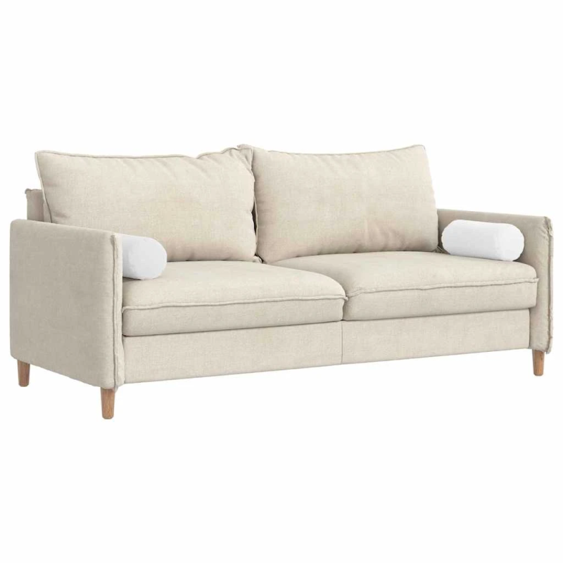 vidaXL Spilveni 2 pcs Balts DIA 15 x 40 cm audums