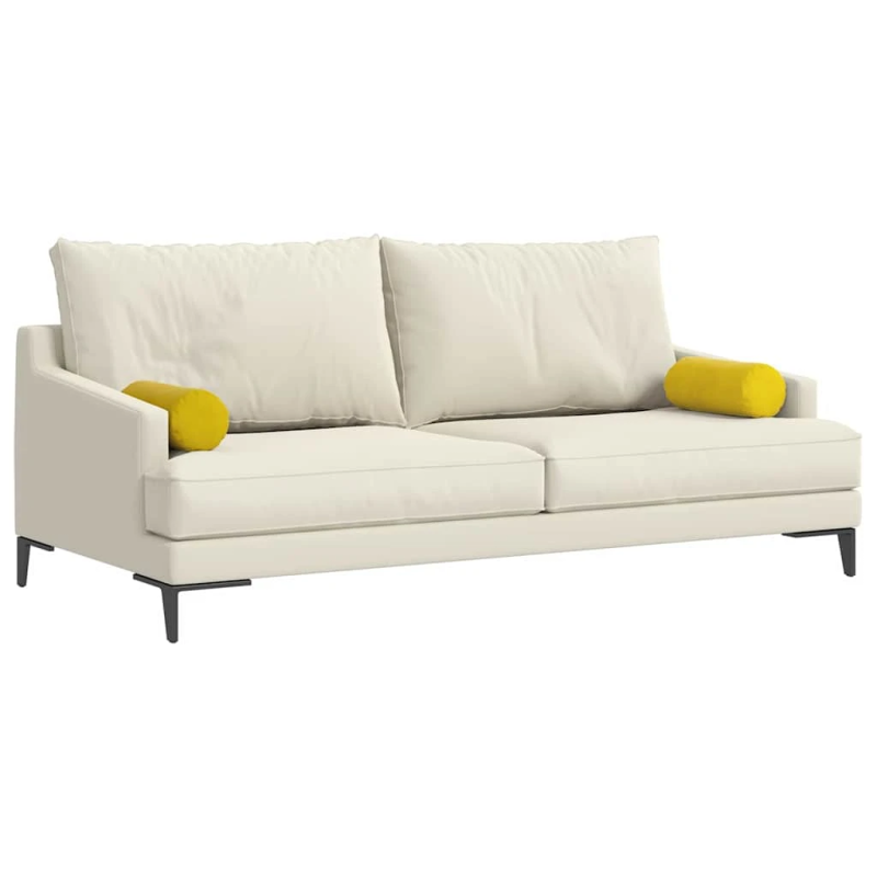 vidaXL Spilveni 2 pcs Dzeltena DIA 15 x 40 cm Korduroja audums