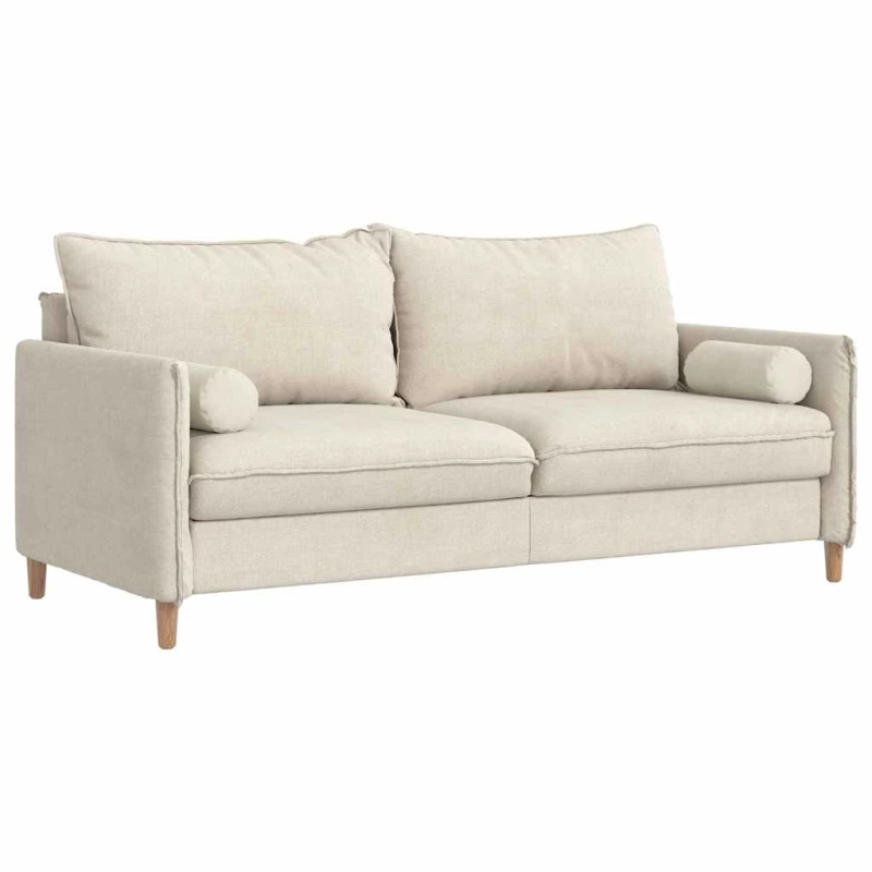 vidaXL Spilveni 2 pcs Krēmkrāsa DIA 15 x 40 cm Korduroja audums