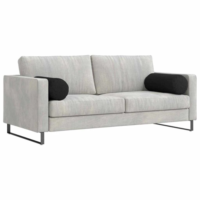 vidaXL Spilveni 2 pcs Melna DIA 25 x 70 cm audums