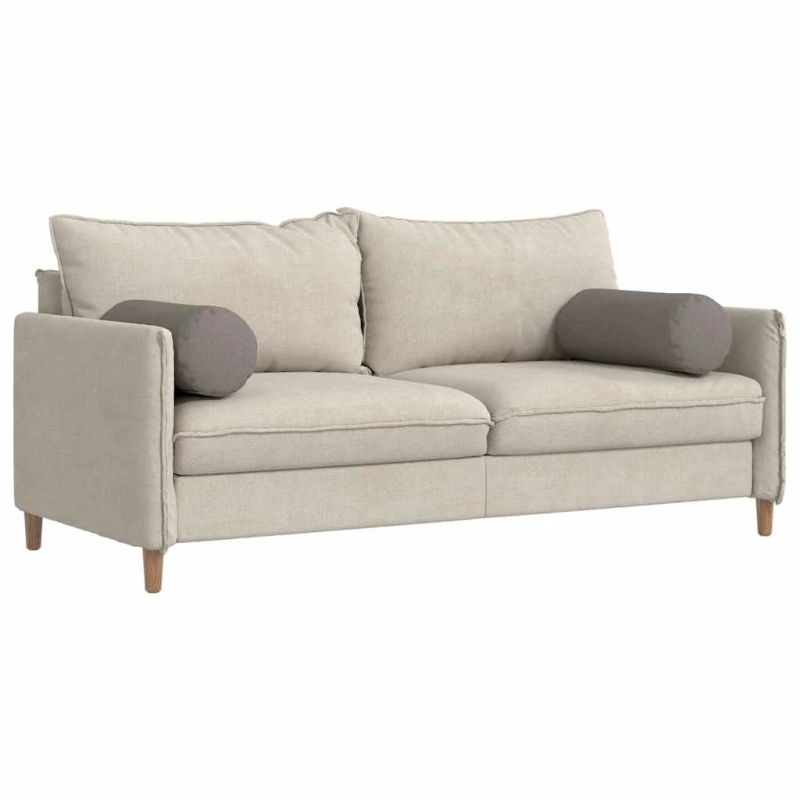 vidaXL Spilveni 2 pcs Pelēkbrūna DIA 25 x 70 cm audums