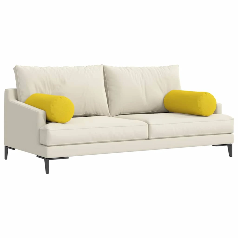 vidaXL Spilveni 2 pcs Gaiši dzeltena DIA 25 x 70 cm audums