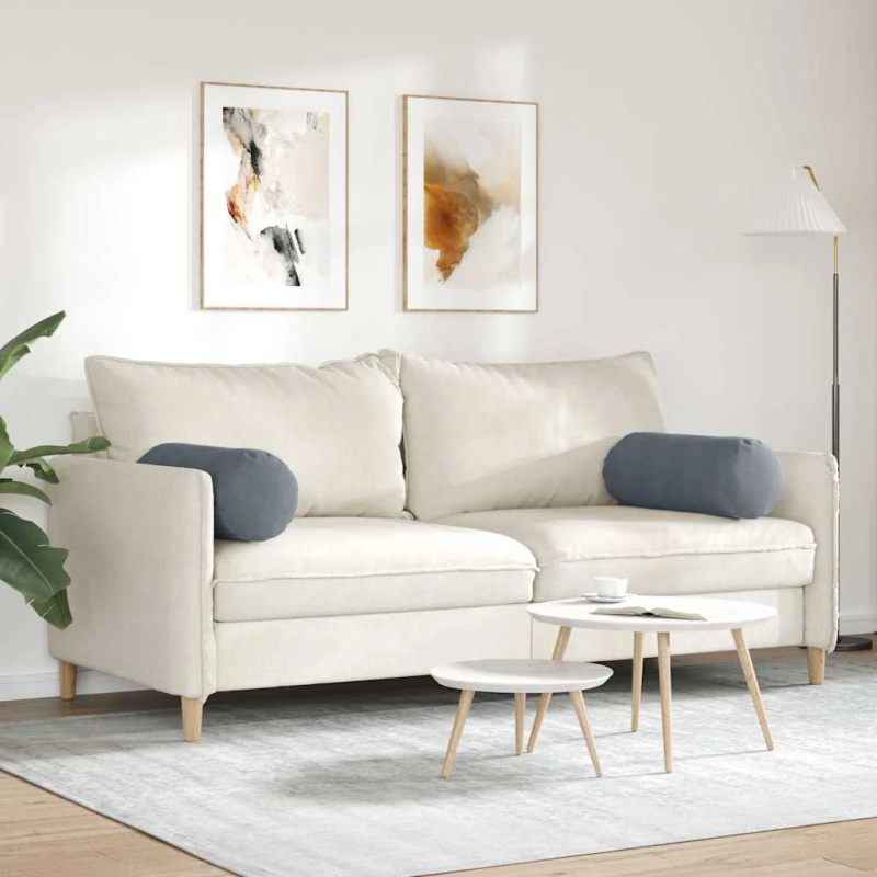 vidaXL Spilveni 2 pcs Tumši pelēks DIA 25 x 70 cm Korduroja audums