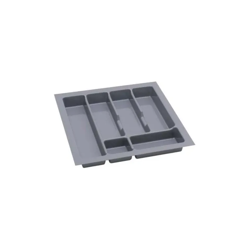 Galda piederumu organizatori Rejs, 43 cm x 43 cm, plastmasa, pelēka krās.