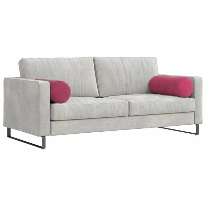 vidaXL Spilveni 2 pcs Vīna sarkans DIA 25 x 70 cm Korduroja audums