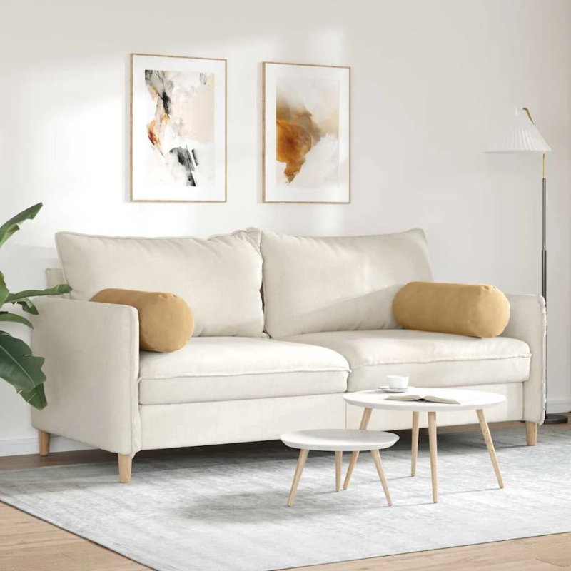 vidaXL Spilveni 2 pcs Brūna DIA 25 x 70 cm Korduroja audums