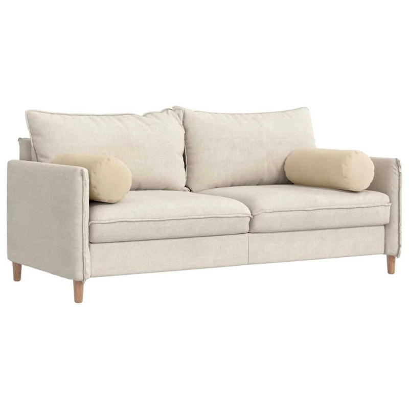 vidaXL Spilveni 2 pcs Krēmkrāsa DIA 25 x 70 cm Mikrofibra