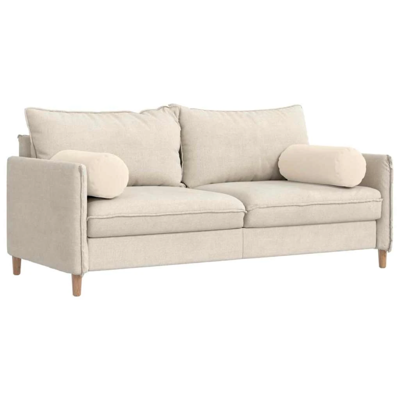 vidaXL Spilveni 2 pcs Bēša DIA 25 x 70 cm Mikrofibra