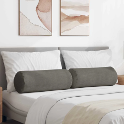 vidaXL Spilveni 2 pcs Gaiši pelēks DIA 25 x 70 cm Korduroja audums