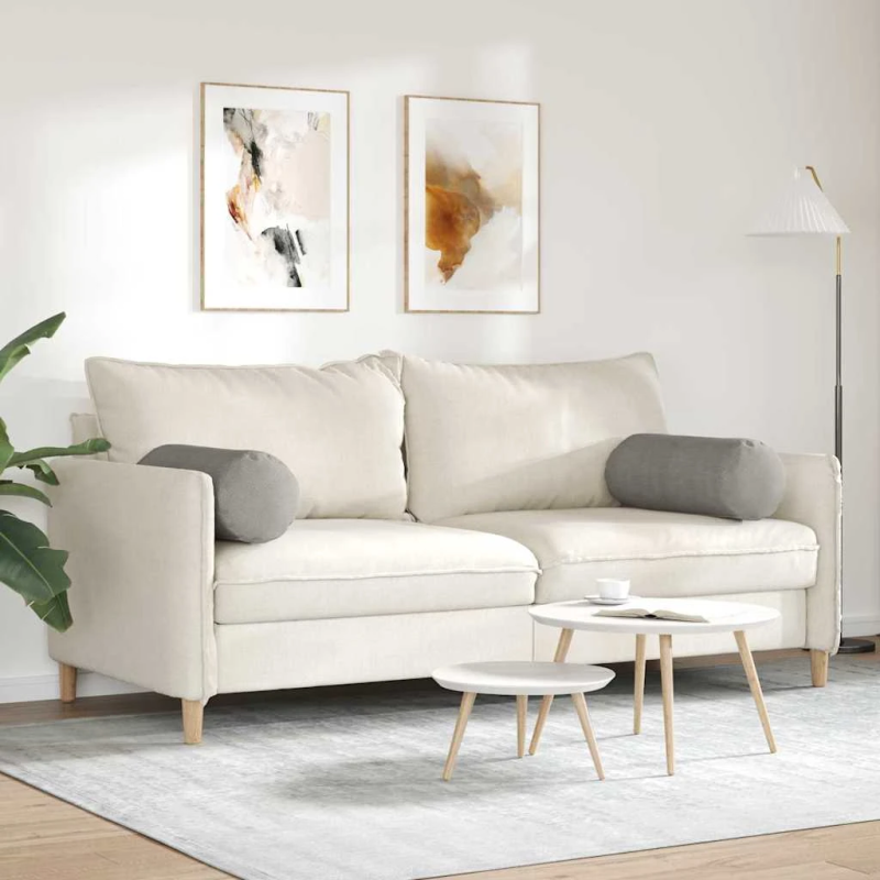 vidaXL Spilveni 2 pcs Gaiši pelēks DIA 25 x 70 cm Korduroja audums