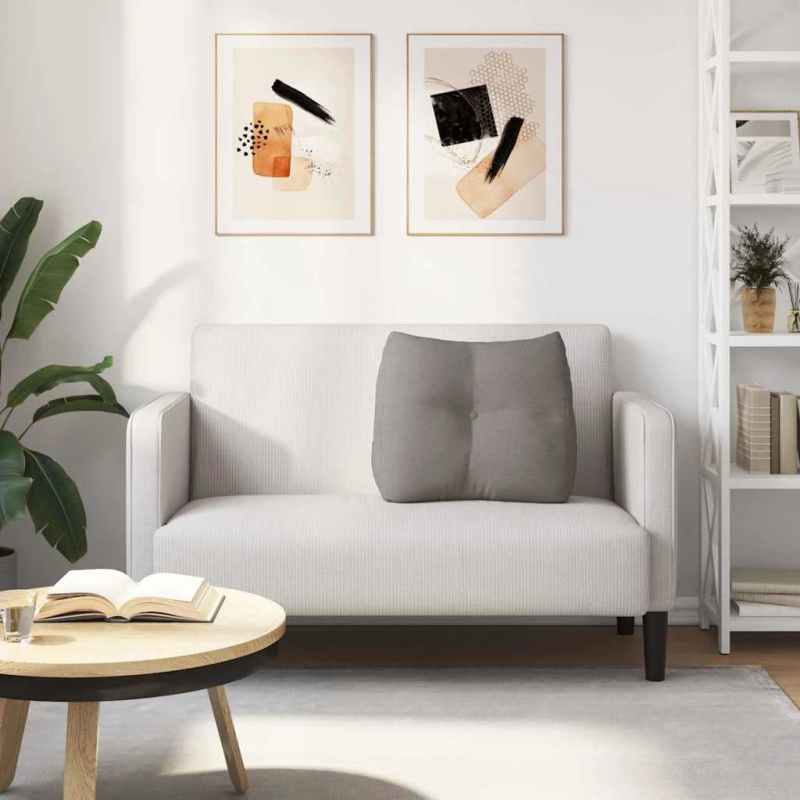 vidaXL Atpakaļ spilvens Pelēkbrūna 60 x 24 x 50 cm audums