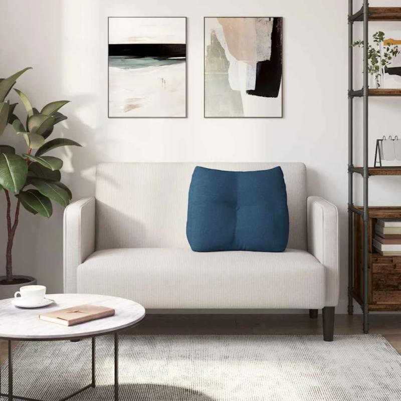 vidaXL Atpakaļ spilvens Zila 60 x 24 x 50 cm audums