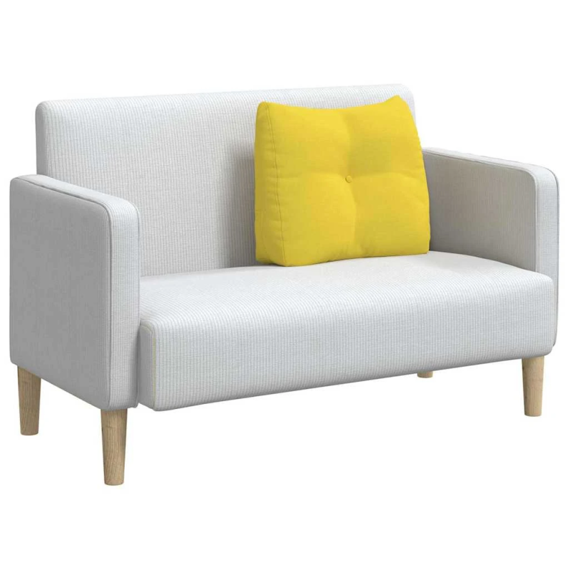 vidaXL Atpakaļ spilvens Gaiši dzeltena 60 x 24 x 50 cm audums