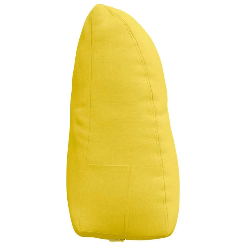 vidaXL Atpakaļ spilvens Gaiši dzeltena 60 x 24 x 50 cm audums