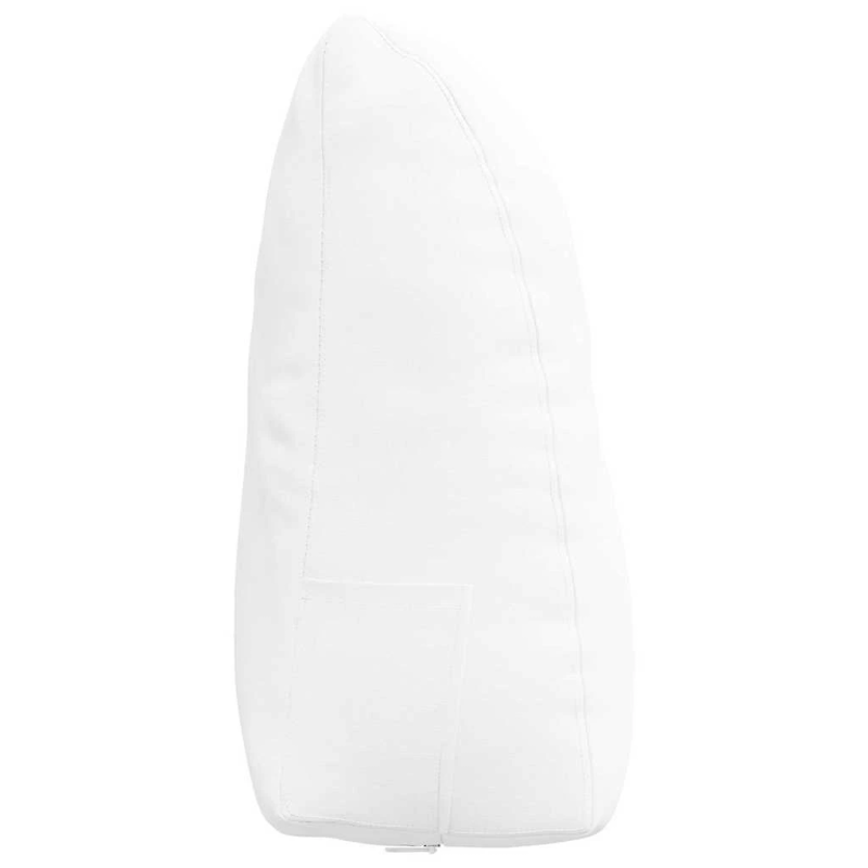 vidaXL Atpakaļ spilvens Balts 60 x 24 x 50 cm audums