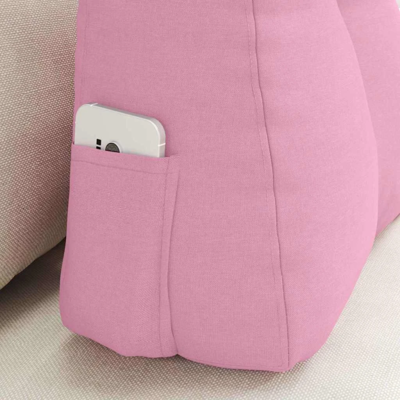 vidaXL Atpakaļ spilvens Rozā 60 x 24 x 50 cm audums