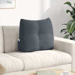 vidaXL Atpakaļ spilvens Tumši pelēks 60 x 24 x 50 cm Samts