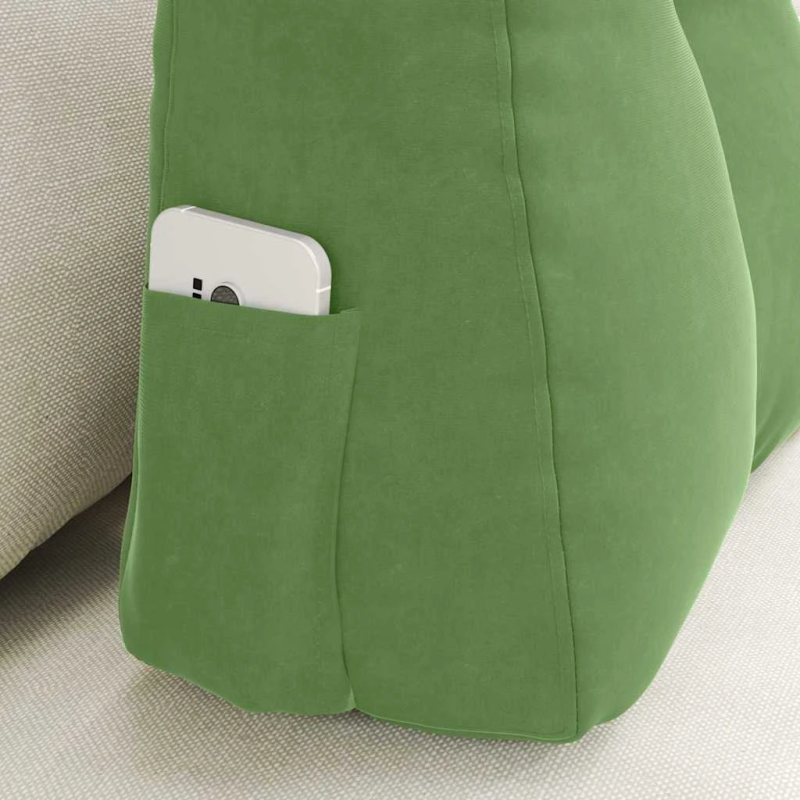 vidaXL Atpakaļ spilvens Gaiši zaļa 60 x 24 x 50 cm Samts