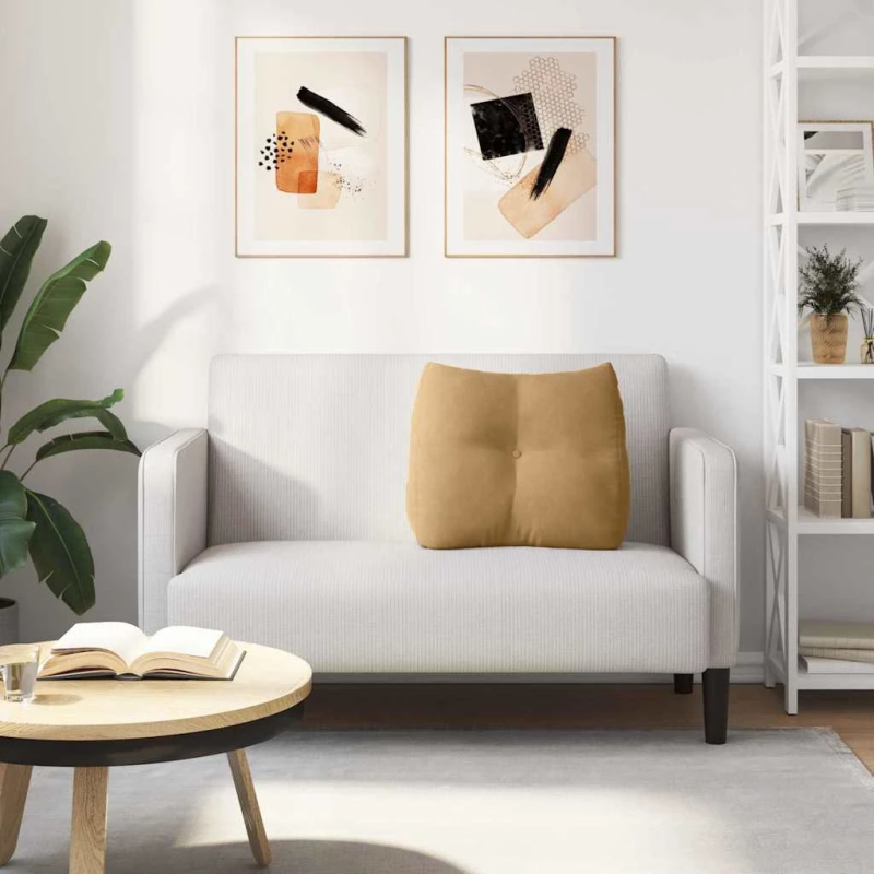 vidaXL Atpakaļ spilvens Brūna 60 x 24 x 50 cm Samts