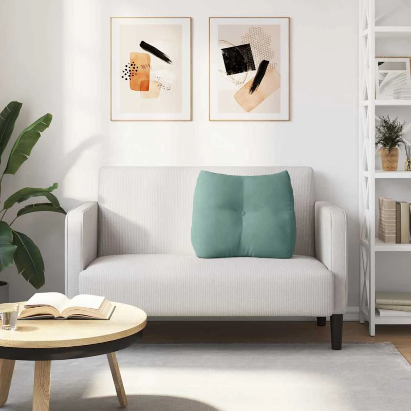 vidaXL Atpakaļ spilvens Jūras zaļa 60 x 24 x 50 cm Samts