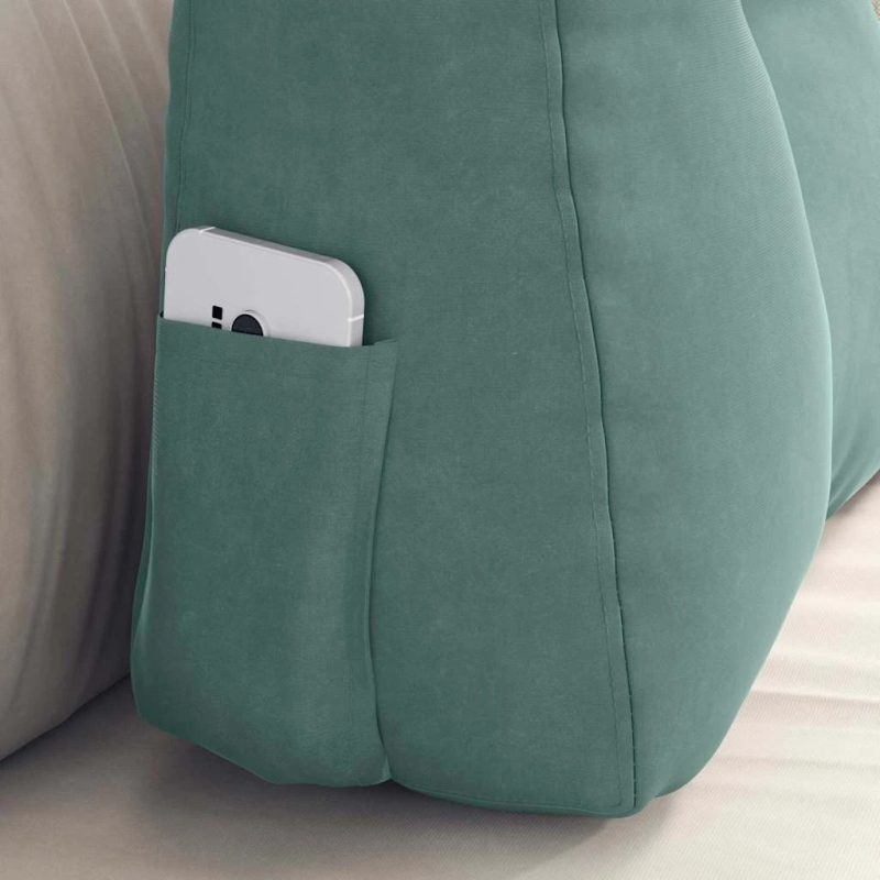 vidaXL Atpakaļ spilvens Jūras zaļa 60 x 24 x 50 cm Samts