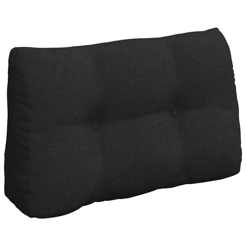 vidaXL Atpakaļ spilvens Melna 80 x 24 x 50 cm audums