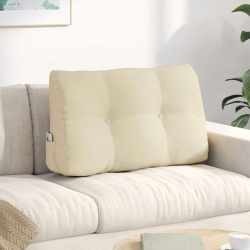 vidaXL Atpakaļ spilvens Krēmkrāsa 80 x 24 x 50 cm audums