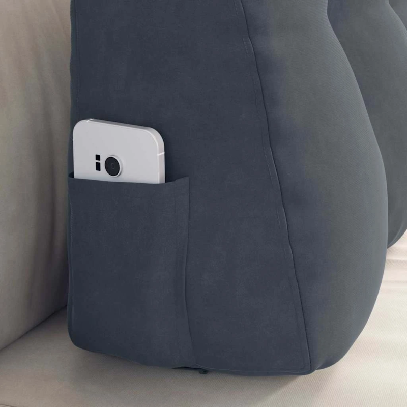 vidaXL Atpakaļ spilvens Tumši pelēks 80 x 24 x 50 cm Samts