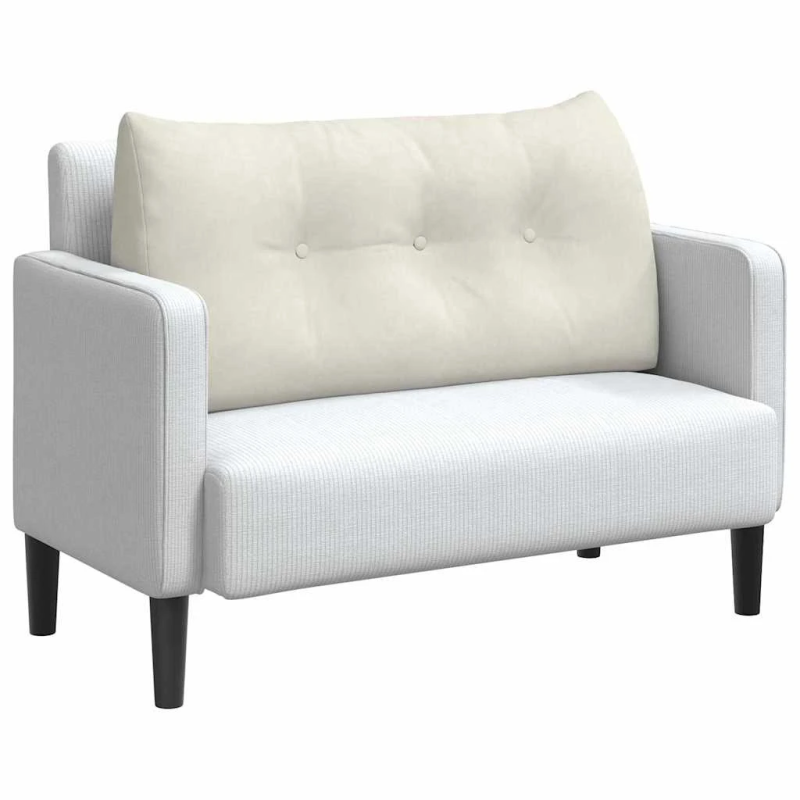 vidaXL Atpakaļ spilvens Krēmkrāsa 100 x 24 x 50 cm Samts