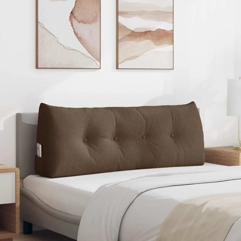 vidaXL Atpakaļ spilvens Brūna 120 x 24 x 50 cm audums