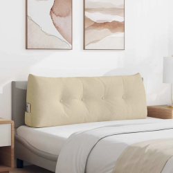 vidaXL Atpakaļ spilvens Krēmkrāsa 120 x 24 x 50 cm audums